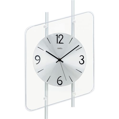 4037445160293 - Funkwanduhr AMS silber (silberfarben) Wanduhren B H L 25cm x 7cm x 45cm QuarzuhrWohnzimmerEsszimmerKücheMade in GermanyBüroFlur 4037445160293 - Funkwanduhr AMS silber (silberfarben) Wanduhren B H L 25cm x 7cm x 45cm QuarzuhrWohnzimmerEsszimmerKücheMade in GermanyBüroFlur