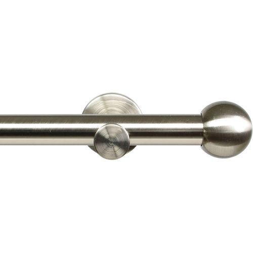 4016318191572 - Gardinenstange Modern Line Kugel Gardinenstangen Gr L 200 cm Ø 16 mm 1 läufig silberfarben (edelstahlfarben) Gardinenstangen Wandmontage