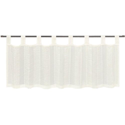 4007863497660 - Scheibengardine Willi Gardinen Gr 50 cm Schlaufen 150 cm beige (natur) Scheibengardinen transparent Gardine HxB 50x150 mit gecrashtem Streifendesign