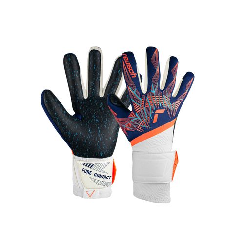 4060485487600 - Torwarthandschuhe REUSCH Pure Contact Fusion Damen Gr 10 blau (blau orange) 83% Elastodien 11% Polyester 5% Polyamid 1% Polyurethan mehrfarbig Sportlich Handschuhe mit Hybrid Negative Cut