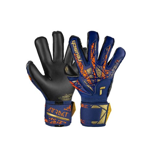 4060485473559 - Torwarthandschuhe REUSCH Attrakt Gold X Evolution Damen Gr 75 bunt (goldfarben blau) 74% Elastodien 21% Polyester 5% Polyamid mehrfarbig Sportlich Handschuhe mit Evolution Cut 4060485473559 - Torwarthandschuhe REUSCH Attrakt Gold X Evolution Damen Gr 75 bunt (goldfarben blau) 74% Elastodien 21% Polyester 5% Polyamid mehrfarbig Sportlich Handschuhe mit Evolution Cut