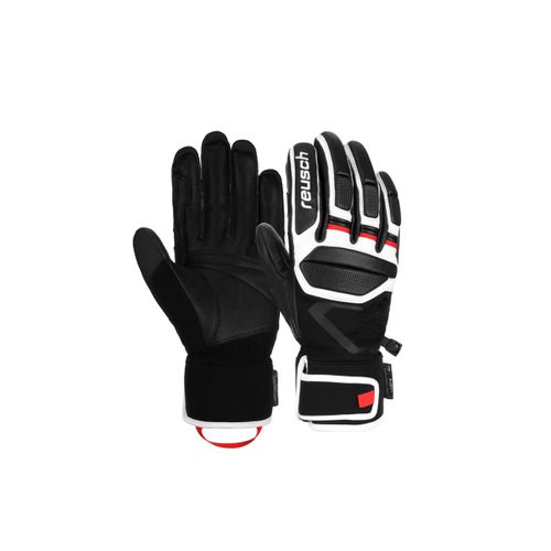 4060485337318 - Skihandschuhe REUSCH Pro RC Damen Gr 105 schwarz-weiß (schwarz weiß) 60% Ziegenleder 40% Polyester mehrfarbig Handschuhe in sportlichem Design