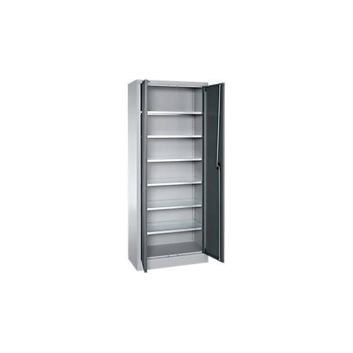 4051273770165 - Select Materialschrank MSI 2409 Stahl 6 Fachböden B 950 x T 400 x H 1935 mm weißaluminium anthrazitgrau 4051273770165 - Select Materialschrank MSI 2409 Stahl 6 Fachböden B 950 x T 400 x H 1935 mm weißaluminium anthrazitgrau