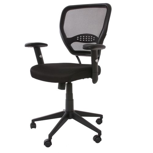 4052826038206 - Profi-Bürostuhl Chicago Chefsessel Drehstuhl 150kg belastbar Stoff Textil ~ schwarz mit Armlehnen 4052826038206 - Profi-Bürostuhl Chicago Chefsessel Drehstuhl 150kg belastbar Stoff Textil ~ schwarz mit Armlehnen