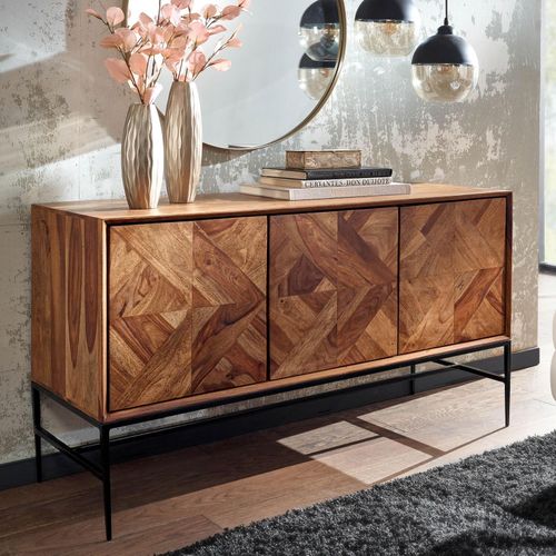 4251757710773 - Sideboard 123x70x45 cm Sheesham Massivholz Metall Anrichte mit Türen Industrial Kommode Kommodenschrank Holz Modern Standschrank Wohnzimmer 4251757710773 - Sideboard 123x70x45 cm Sheesham Massivholz Metall Anrichte mit Türen Industrial Kommode Kommodenschrank Holz Modern Standschrank Wohnzimmer