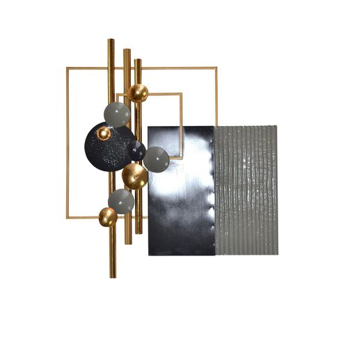 4046884083469 - Möbel Direkt Online - Große Metalldeko Kreise auf Quatrat schwarz grau gold 4046884083469 - Möbel Direkt Online - Große Metalldeko Kreise auf Quatrat schwarz grau gold