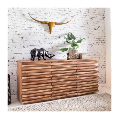 4250950269385 - Sideboard 160 x 75 x 43 cm Massiv-Holz Akazie Natur Baumkante Anrichte Landhaus-Stil Kommode mit Schubladen & Türen Flur Schrank Standschrank 4250950269385 - Sideboard 160 x 75 x 43 cm Massiv-Holz Akazie Natur Baumkante Anrichte Landhaus-Stil Kommode mit Schubladen & Türen Flur Schrank Standschrank