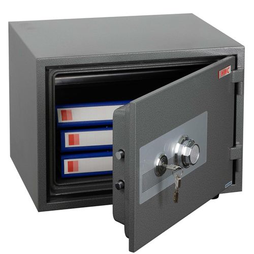 4057651603261 - Tresor MCW-L48 feuerfest (60min) Safe Geldschrank Doppelbolzenverriegelung 44kg Metall 38x50x44cm 19L ~ grau 4057651603261 - Tresor MCW-L48 feuerfest (60min) Safe Geldschrank Doppelbolzenverriegelung 44kg Metall 38x50x44cm 19L ~ grau