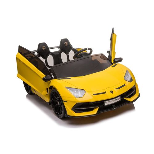 4066708827864 - Elektro-Kinderauto Lamborghini Aventador SVJ Doppelsitzer weiss - Kinderauto - Elektroauto - Ledersitz und Sicherheitsgurt