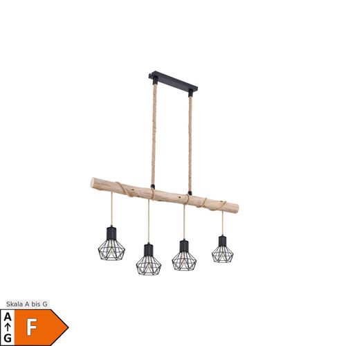 9007371536412 - LED Hängeleuchte Balken natur Hanfseil L 100 cm
