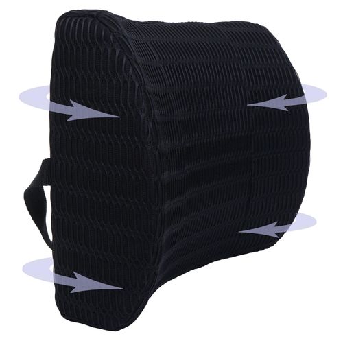 4057651844343 - Lendenkissen MCW-N77 Rückenkissen Lordosenstütze Memory Foam Stoff Textil waschbar Befestigungsgürtel schwarz 4057651844343 - Lendenkissen MCW-N77 Rückenkissen Lordosenstütze Memory Foam Stoff Textil waschbar Befestigungsgürtel schwarz