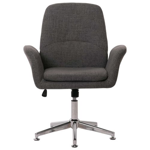 4057651690452 - Konferenzstuhl MCW-K23 Besucherstuhl Stuhl Polsterstuhl drehbar mit Armlehne höhenverstellbar Stoff Textil ~ dunkelgrau
