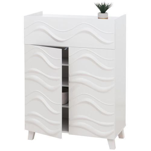 4057651704067 - Kommode MCW-N86 Schrank Sideboard Anrichte 3D-Wellen-Design Push-to-open Türen 107x76x36cm ~ weiß 4057651704067 - Kommode MCW-N86 Schrank Sideboard Anrichte 3D-Wellen-Design Push-to-open Türen 107x76x36cm ~ weiß