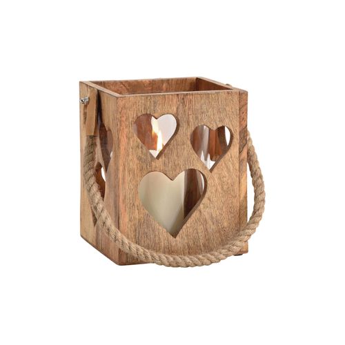4007698057169 - Windlicht »G Wurm mit Herzen« Holzart Mango (China)