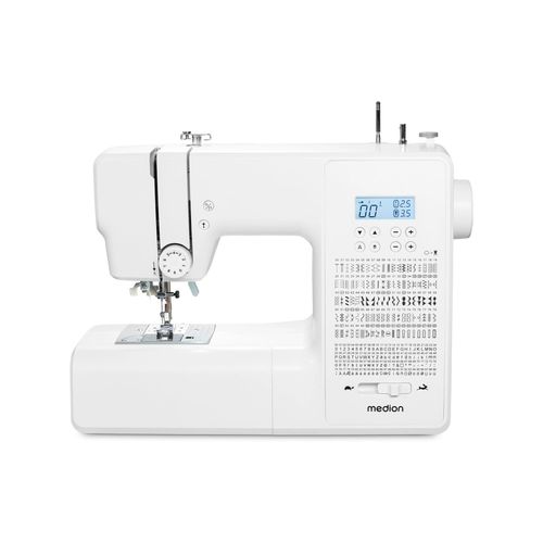 4061275231007 - MEDION Computer-Nähmaschine MD 11881 270 Stichmuster 1-Schritt Knopfloch weiß B41cm H305cm T175cm Nähmaschinen Doppelnadelfunktion Automatischer Einfädler Geschwindigkeitsregler