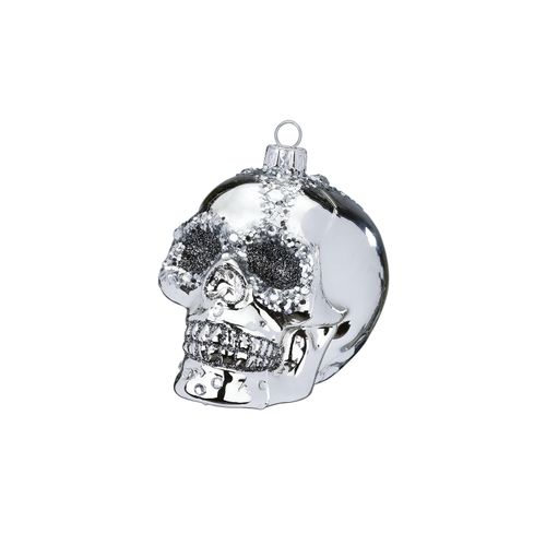 4061752172151 - Weihnachtsbaumkugel »Totenkopf 9 cm 2 Stück Silberfarben« (2 St) 4061752172151 - Weihnachtsbaumkugel »Totenkopf 9 cm 2 Stück Silberfarben« (2 St)