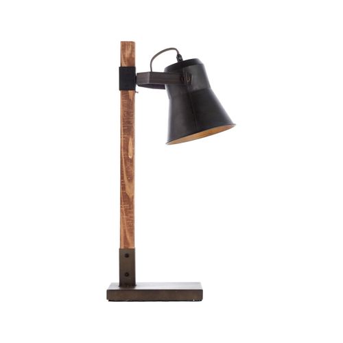 4004353359705 - Lampe Plow Tischleuchte schwarz stahl holz | 1x A60 E27 10W geeignet für Normallampen (nicht enthalten) | Mit Schnurzwischenschalter - Brilliant 4004353359705 - Lampe Plow Tischleuchte schwarz stahl holz | 1x A60 E27 10W geeignet für Normallampen (nicht enthalten) | Mit Schnurzwischenschalter - Brilliant