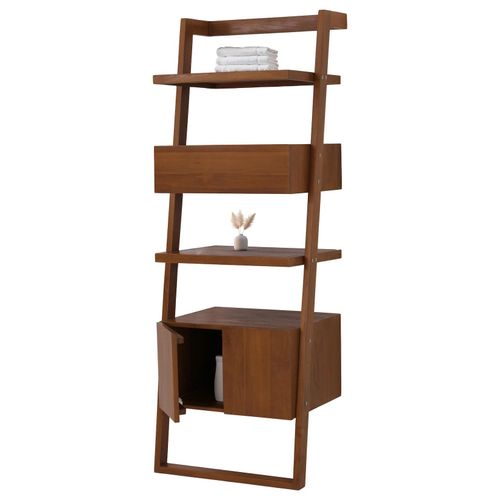 4057651704234 - Teak-Leiterregal MCW-M86 Badschrank Badregal Badezimmer hochwertiges B-Grade-Teak (Kernholz 20-30 Jahre) 170x60x45cm