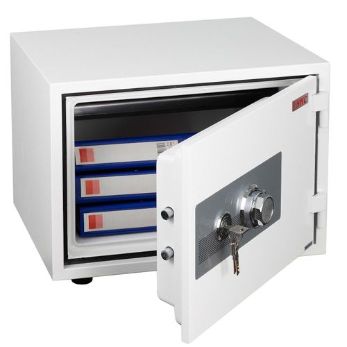 4057651603292 - Tresor MCW-L48 feuerfest (60min) Safe Geldschrank Doppelbolzenverriegelung 44kg Metall 38x50x44cm 19L ~ weiß 4057651603292 - Tresor MCW-L48 feuerfest (60min) Safe Geldschrank Doppelbolzenverriegelung 44kg Metall 38x50x44cm 19L ~ weiß