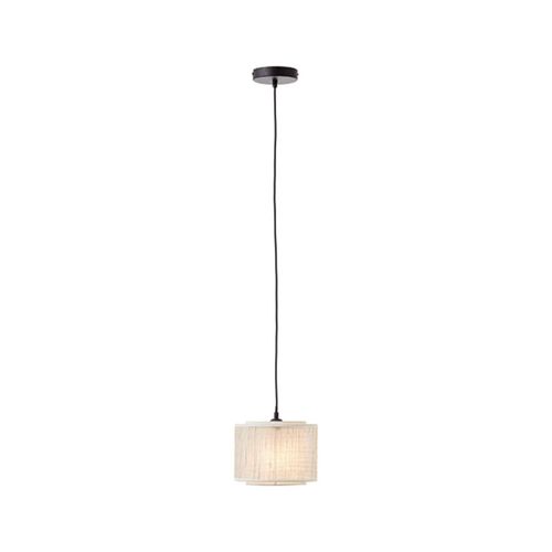 4004353394706 - Lampe Odar Pendelleuchte 22cm schwarz beige 1x A60 E27 42W Kabel kürzbar   in der Höhe einstellbar - braun - Brilliant