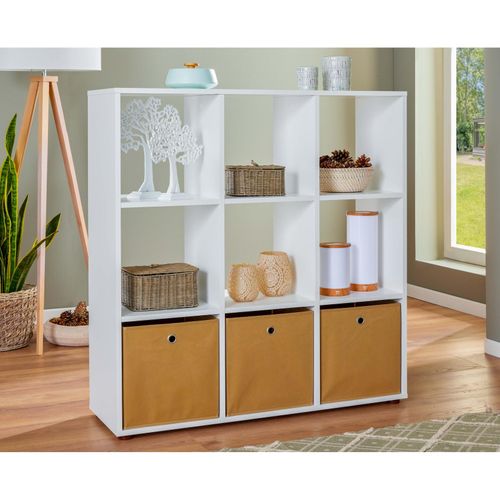 4010340135061 - Bücherregal aus Laminat mit neun Fächern weiße Farbe 1045 x 109 x 33 4010340135061 - Bücherregal aus Laminat mit neun Fächern weiße Farbe 1045 x 109 x 33