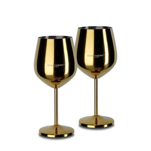 4260238063444 - Echtwerk Weingläser Set 2tlg aus Edelstahl - gold 4260238063444 - Echtwerk Weingläser Set 2tlg aus Edelstahl - gold