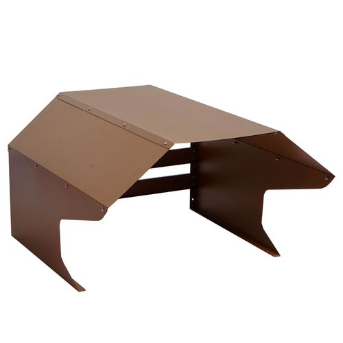 4057651317199 - Mähroboter-Garage MCW-L43 Dach Unterstand für Rasenmäher Metall 40x59x69cm ~ braun