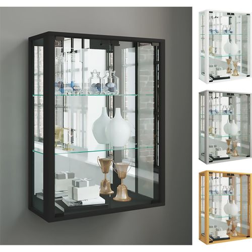 4051814412653 - Glasvitrine hängend Vitrine Glas mit ESG-Sicherheitsglas Maße ca H 80 x B 60 x T 25 cm Hängevitrine Glas Modern und platzsparend Glas Vitrinenschrank - Udina Spiegel 4051814412653 - Glasvitrine hängend Vitrine Glas mit ESG-Sicherheitsglas Maße ca H 80 x B 60 x T 25 cm Hängevitrine Glas Modern und platzsparend Glas Vitrinenschrank - Udina Spiegel