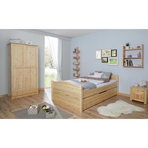 4251105959182 - TiCAA Doppelbett Leni 140x200 mit Zusatzbett 4251105959182 - TiCAA Doppelbett Leni 140x200 mit Zusatzbett