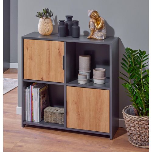 4010340723404 - Regal Pepeto 2T (BHT 77x76x30 cm) BHT 77x76x30 cm grau Standregal Bücherregal Bücherregal Schuhregal 4010340723404 - Regal Pepeto 2T (BHT 77x76x30 cm) BHT 77x76x30 cm grau Standregal Bücherregal Bücherregal Schuhregal