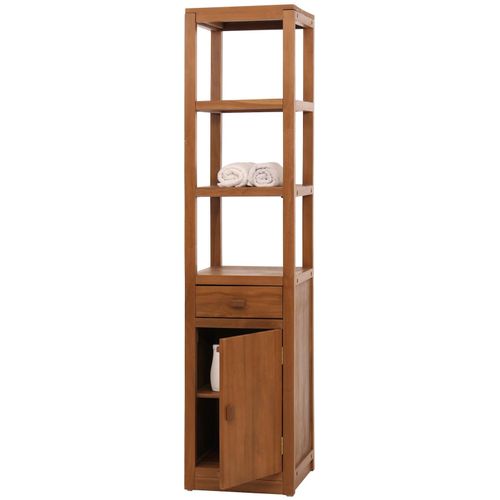 4057651703985 - Teak-Regal MCW-M86 Badschrank Badregal Badezimmer hochwertiges B-Grade-Teak (Kernholz 20-30 Jahre) 180x40cm 4057651703985 - Teak-Regal MCW-M86 Badschrank Badregal Badezimmer hochwertiges B-Grade-Teak (Kernholz 20-30 Jahre) 180x40cm