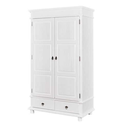 4010340209137 - Altri - 2-türiger Kleiderschrank aus massivem Kiefernholz mit weißem Finish 4010340209137 - Altri - 2-türiger Kleiderschrank aus massivem Kiefernholz mit weißem Finish