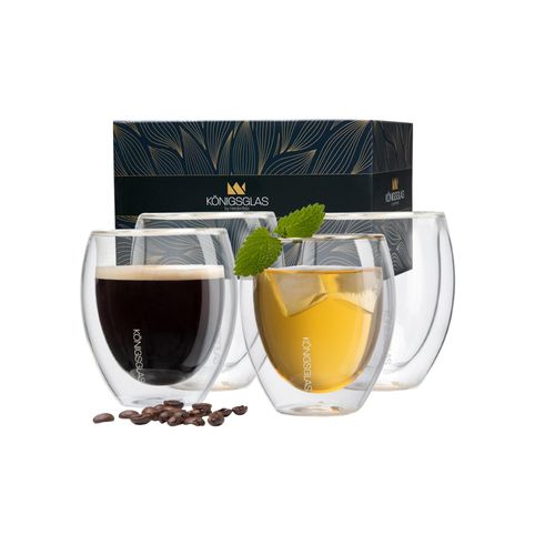 4056551243508 - Königsglas Crema Tee- Kaffeegläser by Heidenfeld 250 ml 2er 4er-Set doppelwandig handgefertigt (4er Set) 4056551243508 - Königsglas Crema Tee- Kaffeegläser by Heidenfeld 250 ml 2er 4er-Set doppelwandig handgefertigt (4er Set)