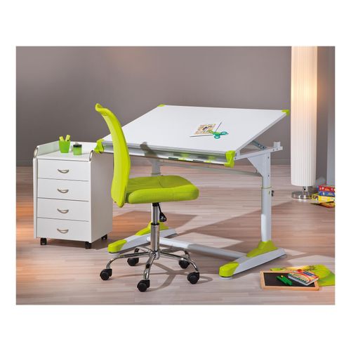 4010340831567 - Altri - Bürostuhl mit höhenverstellbaren Rädern Sitz aus Kunstleder und Polyesterstruktur aus grünem Metall 4010340831567 - Altri - Bürostuhl mit höhenverstellbaren Rädern Sitz aus Kunstleder und Polyesterstruktur aus grünem Metall