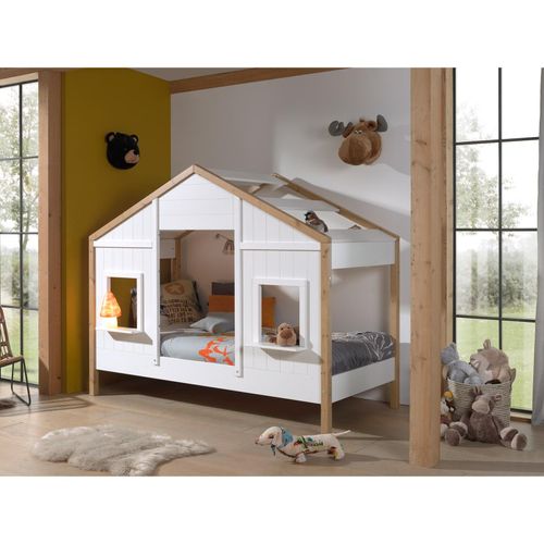 5420070237819 - Landhausbett BABS mit Liegefläche 90 x 200 cm inkl Lattenrost Ausf teilmassiv Kiefer Farbe Oak Weiß 5420070237819 - Landhausbett BABS mit Liegefläche 90 x 200 cm inkl Lattenrost Ausf teilmassiv Kiefer Farbe Oak Weiß