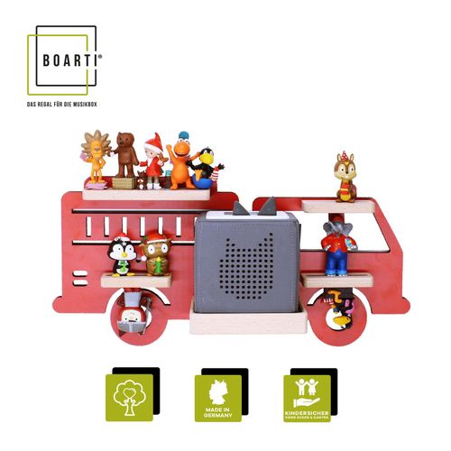 4260641122714 - Kinderregal Auto Feuerwehr hängend für Toniebox und Tonie Figuren platzsparendes Regal Maße H 22 x B 47 x T 19 cm Wandregal für Musikbox und Figuren Aufbewahrung mit Magneteinsätzen Aufbewahrungsregal Holz 4260641122714 - Kinderregal Auto Feuerwehr hängend für Toniebox und Tonie Figuren platzsparendes Regal Maße H 22 x B 47 x T 19 cm Wandregal für Musikbox und Figuren Aufbewahrung mit Magneteinsätzen Aufbewahrungsregal Holz
