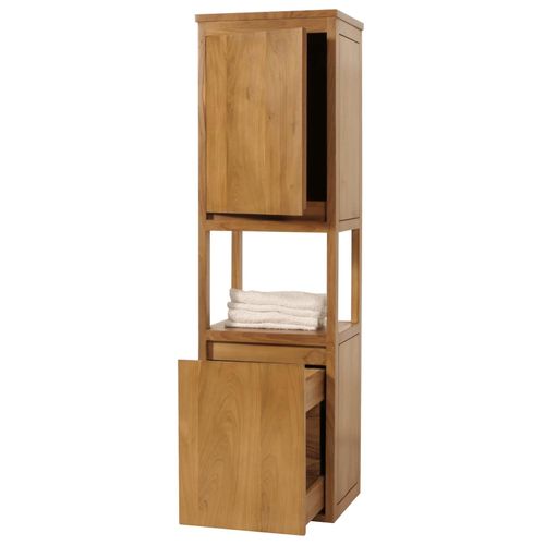 4057651643533 - Teak-Hochschrank MCW-M71 Badschrank Badregal Badezimmer hochwertiges B-Grade-Teak (Kernholz 20-30 Jahre) 141x41x36cm 4057651643533 - Teak-Hochschrank MCW-M71 Badschrank Badregal Badezimmer hochwertiges B-Grade-Teak (Kernholz 20-30 Jahre) 141x41x36cm