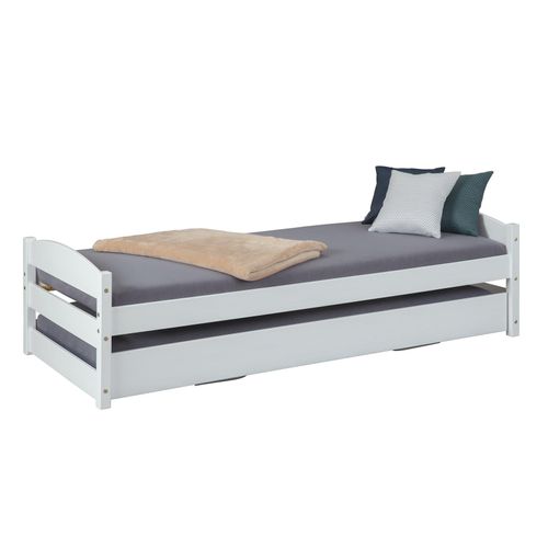 4010340294263 - Kinderbett Vindas 90x200 cm inkl Ausziehbett und Lattenrost - Weiss 4010340294263 - Kinderbett Vindas 90x200 cm inkl Ausziehbett und Lattenrost - Weiss
