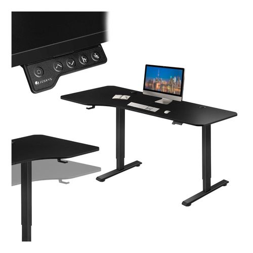 4260565527954 - Höhenverstellbarer Schreibtisch 160x75cm - Elektrisch stufenlos verstellbar Bürotisch Sitz- & Stehtisch Speicherplatz Memory-Funktion - Schwarz 4260565527954 - Höhenverstellbarer Schreibtisch 160x75cm - Elektrisch stufenlos verstellbar Bürotisch Sitz- & Stehtisch Speicherplatz Memory-Funktion - Schwarz