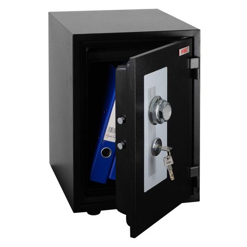 4057651603131 - Tresor MCW-L48 feuerfest (60min) Safe Geldschrank Doppelbolzenverriegelung 44kg Metall 52x36x39cm 20L ~ schwarz 4057651603131 - Tresor MCW-L48 feuerfest (60min) Safe Geldschrank Doppelbolzenverriegelung 44kg Metall 52x36x39cm 20L ~ schwarz