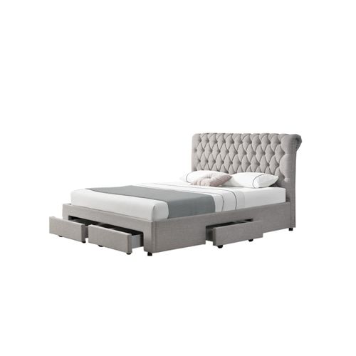 4250648907797 - Polsterbett mit Knopf-Steppung Claire 180x200