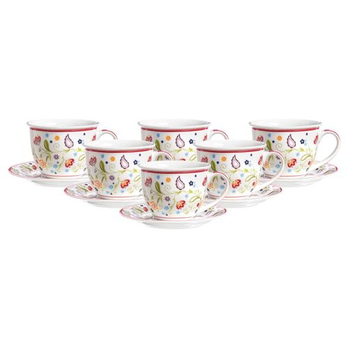 4262418976247 - Milchkaffee Tassen mit Untertassen Shanti 350 ml 6er Set 4262418976247 - Milchkaffee Tassen mit Untertassen Shanti 350 ml 6er Set