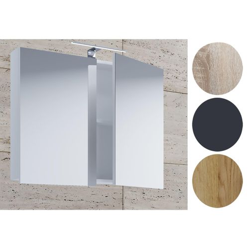 4051814403583 - Badspiegel Badschrank zeitlos Maße ca H 59 x B 80 x T 12 cm Zwei Drehtüren Spiegelschrank - Badinos 40 x 80 cm Gr 80 honig eiche B80cm H59cm T12cm Holzwerkstoff Spiegel 4051814403583 - Badspiegel Badschrank zeitlos Maße ca H 59 x B 80 x T 12 cm Zwei Drehtüren Spiegelschrank - Badinos 40 x 80 cm Gr 80 honig eiche B80cm H59cm T12cm Holzwerkstoff Spiegel