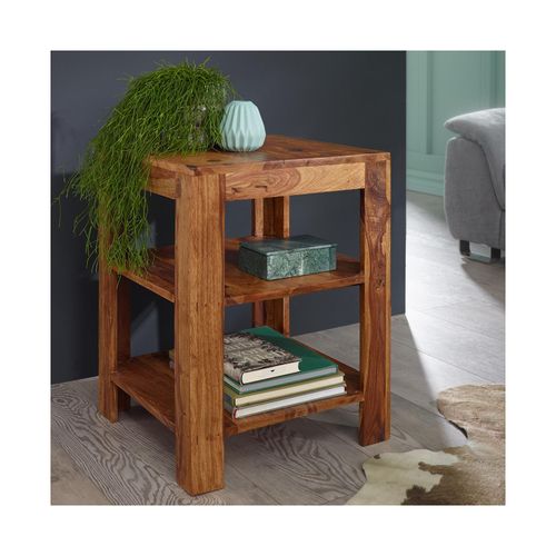 4250950214460 - Standregal 44 x 60 x 44 cm Sheesham Massiv-Holz Stehregal 3 Ablagen Abstelltisch Wohnzimmer Niedrig Ablagetisch Dunkelbraun Abstellregal 4250950214460 - Standregal 44 x 60 x 44 cm Sheesham Massiv-Holz Stehregal 3 Ablagen Abstelltisch Wohnzimmer Niedrig Ablagetisch Dunkelbraun Abstellregal