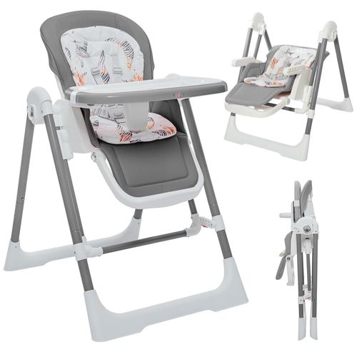 4260595755518 - 3in1 Kinderhochstuhl Babywippe höhenverstellbar für Kinder - Lulu in Grau 4260595755518 - 3in1 Kinderhochstuhl Babywippe höhenverstellbar für Kinder - Lulu in Grau