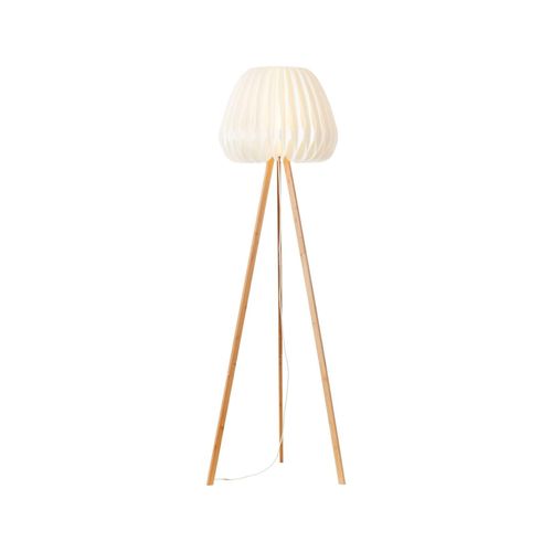 4004353379017 - Lampe Inna Standleuchte dreibeinig holz hell weiß Bambus Kunststoff 1x A60 E27 60WNormallampen (nicht enthalten) - weiß - Brilliant 4004353379017 - Lampe Inna Standleuchte dreibeinig holz hell weiß Bambus Kunststoff 1x A60 E27 60WNormallampen (nicht enthalten) - weiß - Brilliant