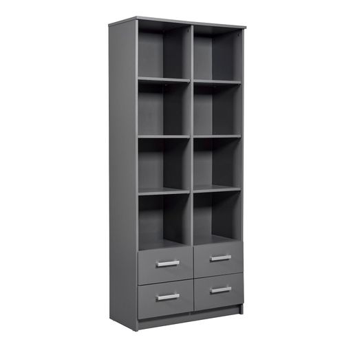 4010340187503 - Regal ELENZIO BIBLIO (BHT 8150x19120x40 cm) BHT 8150x19120x40 cm grau Standregal Bücherregal Bücherregal Schuhregal 4010340187503 - Regal ELENZIO BIBLIO (BHT 8150x19120x40 cm) BHT 8150x19120x40 cm grau Standregal Bücherregal Bücherregal Schuhregal