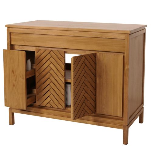 4057651878843 - Teak-Waschbeckenunterschrank MCW-M74 Waschtisch Schrank hochwertiges B-Grade-Teak (Kernholz 20-30 Jahre) 86x106x56cm 4057651878843 - Teak-Waschbeckenunterschrank MCW-M74 Waschtisch Schrank hochwertiges B-Grade-Teak (Kernholz 20-30 Jahre) 86x106x56cm