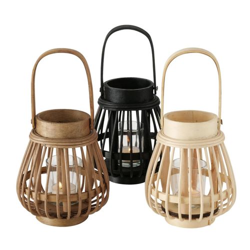 4020607808294 - 3er-Set Windlichter Ilvie in Hellbraun - (H)16 x Ø 14 cm 4020607808294 - 3er-Set Windlichter Ilvie in Hellbraun - (H)16 x Ø 14 cm