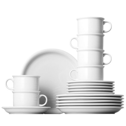 4012436474627 - Porzellan-Kaffee-Set Trend Weiß 18-teilig weiß 4012436474627 - Porzellan-Kaffee-Set Trend Weiß 18-teilig weiß